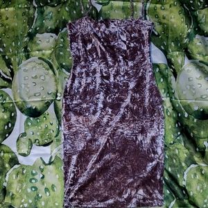 Purple velvet dress